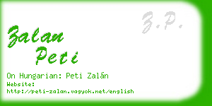 zalan peti business card